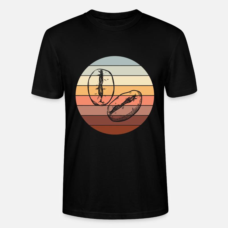 Retro Kaffee - Stanley/Stella Unisex Bio-T-Shirt CRAFTER - Schwarz