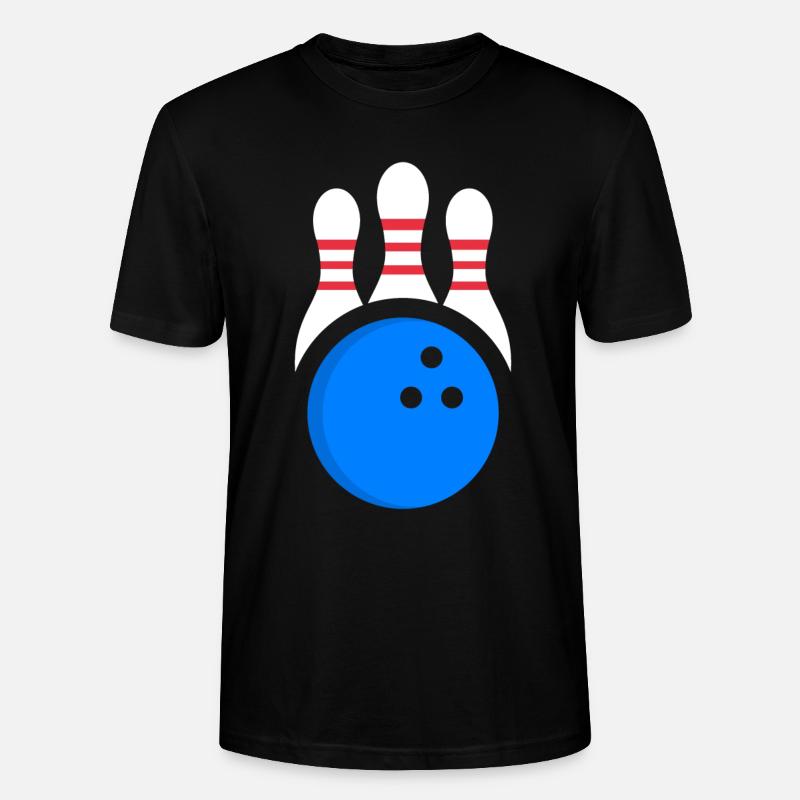 Bowler Design - Bowling - Stanley/Stella Unisex Bio-T-Shirt CRAFTER - Schwarz