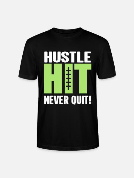 Hustle Hit never stops! - Football - Stanley/Stella CRAFTER Unisex Organic T-Shirt - black