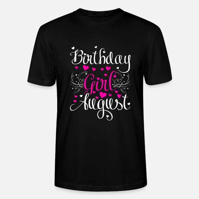 Geburtstagsmädchen August - Stanley/Stella Unisex Bio-T-Shirt CRAFTER - Schwarz
