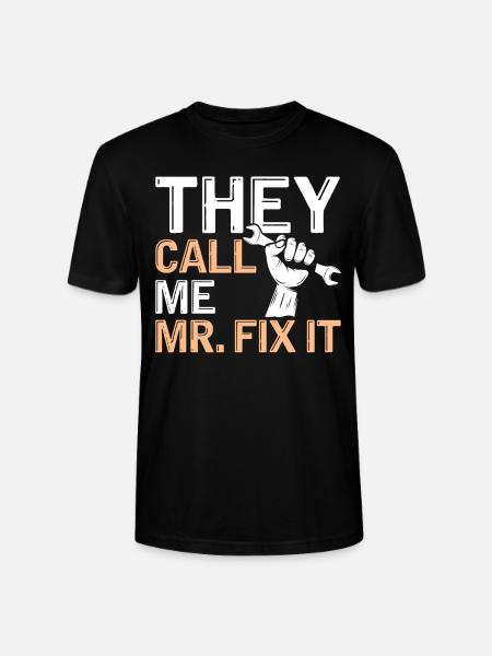 De kalder mig Mr. Fix It - Funny DIY - Stanley Stella CRAFTER unisex økologisk-T-shirt - sort