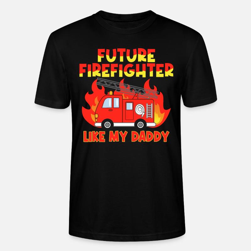 Futur pompier comme mon père - T-shirt bio CRAFTER Stanley Stella Unisexe - noir