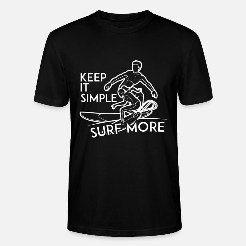 Restez simple surfeurs plus - T-shirt bio CRAFTER Stanley Stella Unisexe - noir