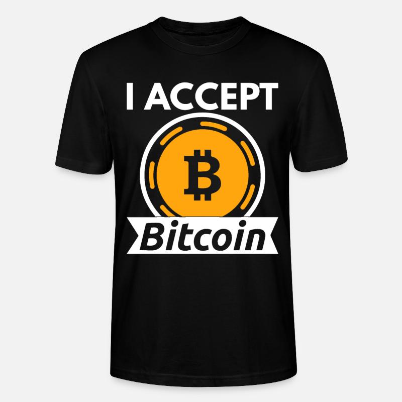 J’accepte Bitcoin - Crypto - T-shirt bio CRAFTER Stanley Stella Unisexe - noir