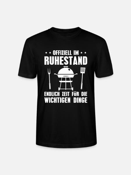 Rente Grillen Ruhestand Geschenkidee - Stanley/Stella Unisex Bio-T-Shirt CRAFTER - Schwarz