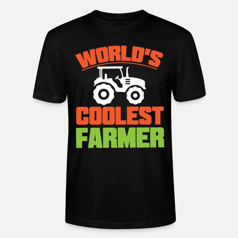 Der Coolste Bauer Der Welt - Stanley/Stella Unisex Bio-T-Shirt CRAFTER - Schwarz