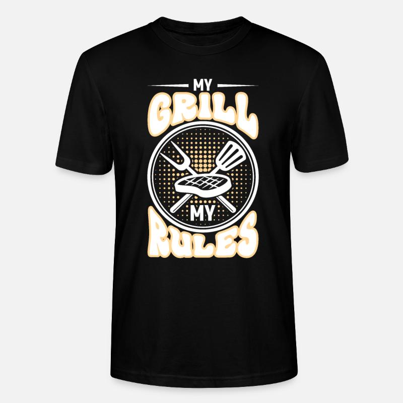 Mon BBQ. Mes règles. - T-shirt bio CRAFTER Stanley Stella Unisexe - noir
