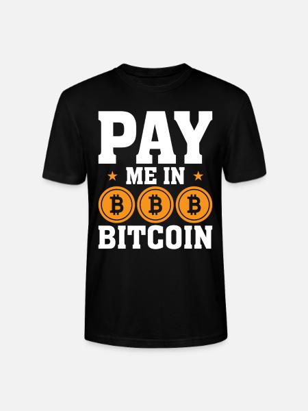 Pay me in Bitcoin - Stanley/Stella CRAFTER Unisex Organic T-Shirt - black
