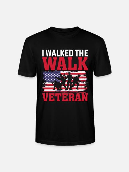 I walked the path veteran - Stanley/Stella CRAFTER Unisex Organic T-Shirt - black