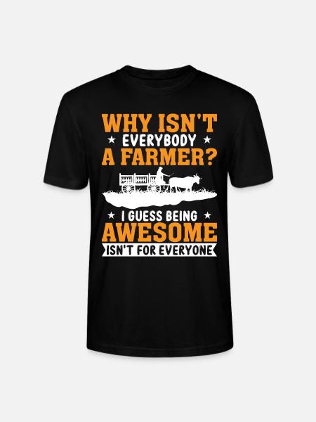Why isn't everyone a farmer? - Stanley/Stella CRAFTER Unisex Organic T-Shirt - black