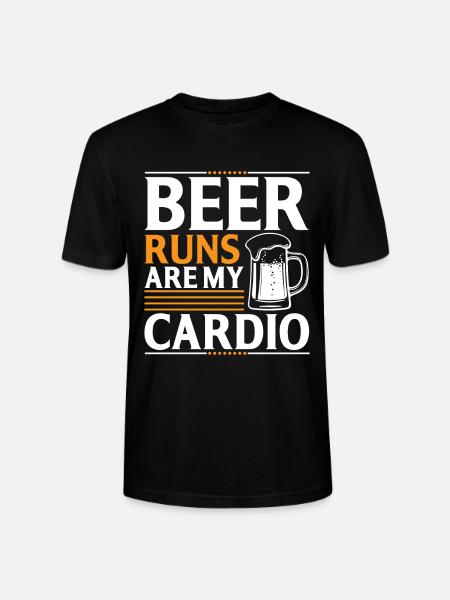 Bierläufe Sind Mein Kardiotraining - Stanley/Stella Unisex Bio-T-Shirt CRAFTER - Schwarz