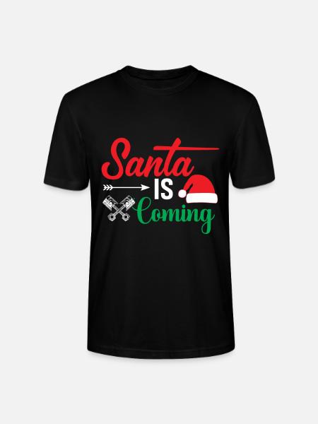 Le Père Noël arrive - T-shirt bio CRAFTER Stanley Stella Unisexe - noir