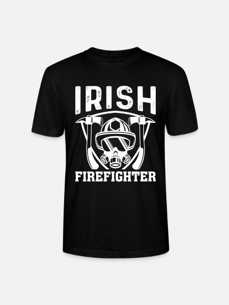 Irish firefighter - Stanley/Stella CRAFTER Unisex Organic T-Shirt - black