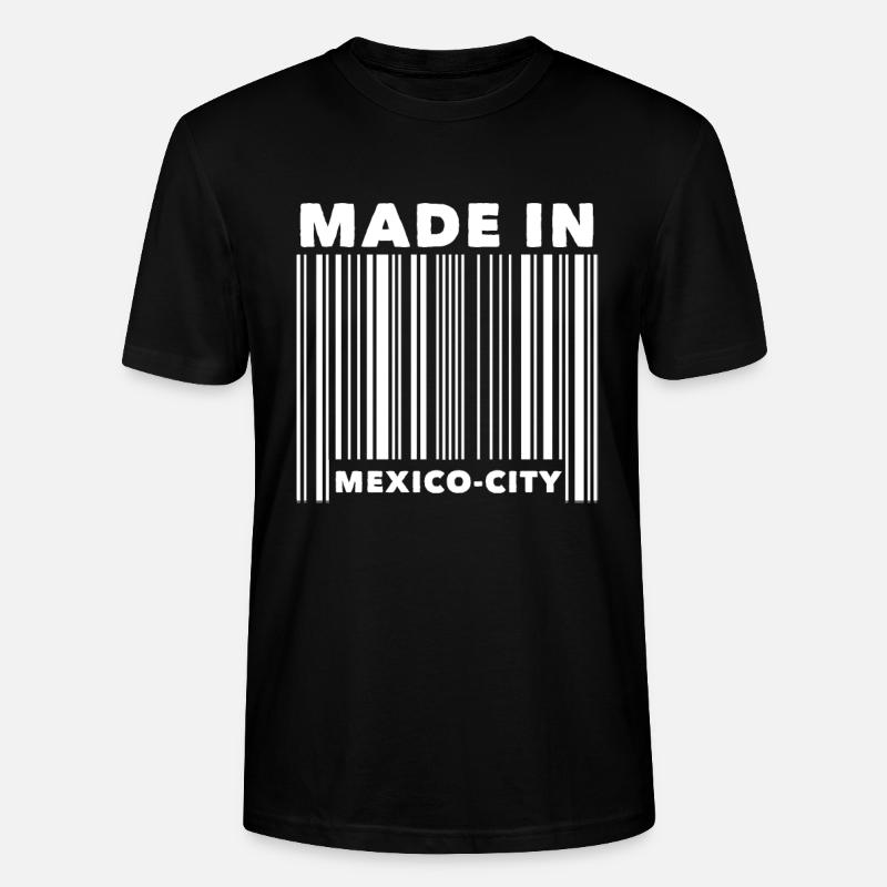 Mexiko-Stadt Strichcode - Stanley/Stella Unisex Bio-T-Shirt CRAFTER - Schwarz