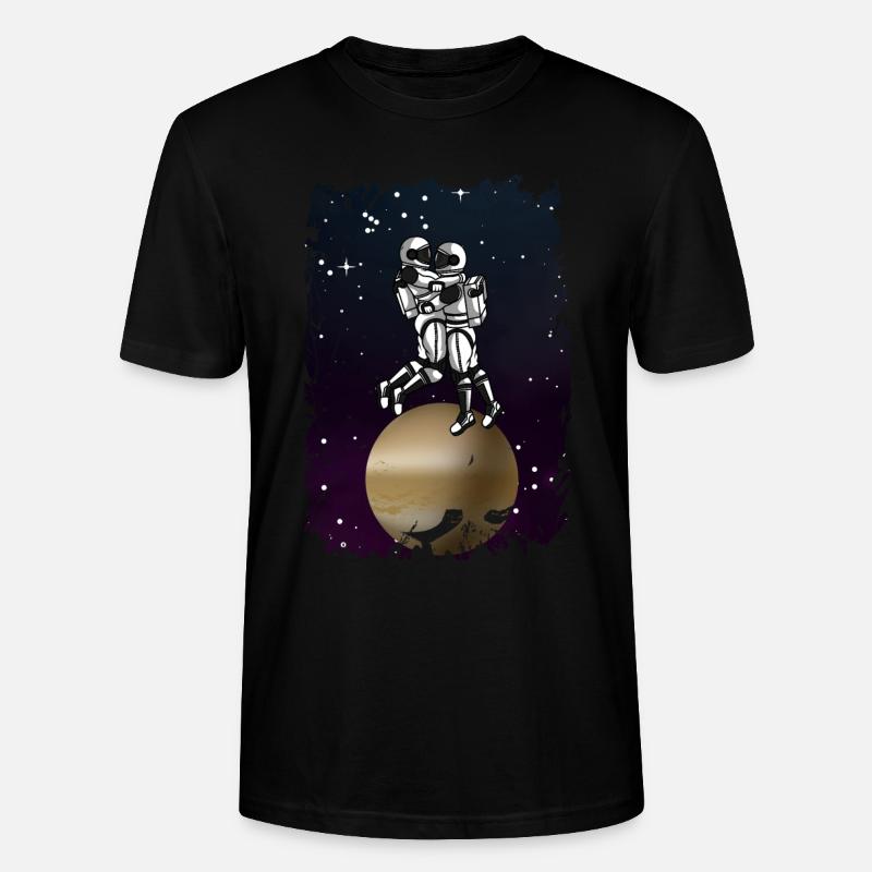 ASTRONAUT LOVE Space Saint Valentin - T-shirt bio CRAFTER Stanley Stella Unisexe - noir