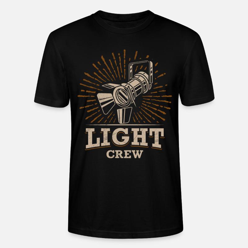 Éclairage light CREW Technicien d’éclairage - T-shirt bio CRAFTER Stanley Stella Unisexe - noir