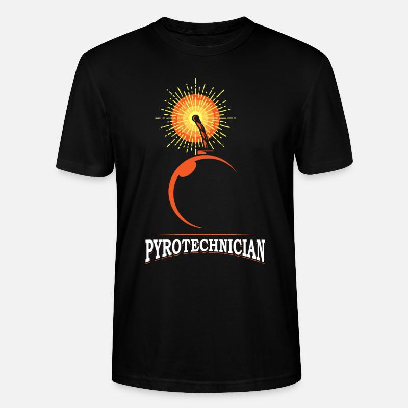 PYROTECHNICIENS Pyro-techniciens Feux d’artifice - T-shirt bio CRAFTER Stanley Stella Unisexe - noir