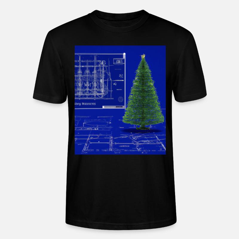 Weihnachten Weihnachtsbaum Schematic Blaupause - Stanley/Stella Unisex Bio-T-Shirt CRAFTER - Schwarz