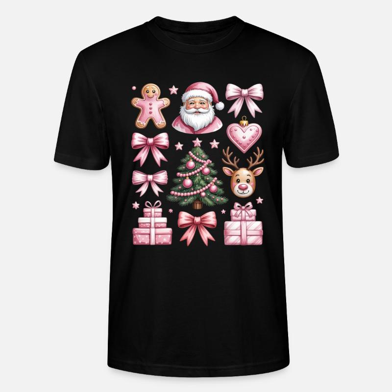 Coquette Gingerbread Reindeer Christmas - Stanley/Stella Unisex Bio-T-Shirt CRAFTER - Schwarz