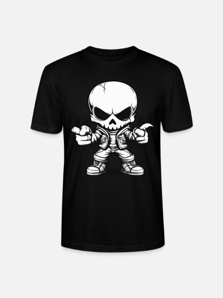 Zombie Skeleton Skull Halloween - Stanley/Stella CRAFTER Unisex Organic T-Shirt - black