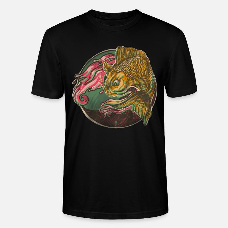 Poisson japonais - T-shirt bio CRAFTER Stanley Stella Unisexe - noir
