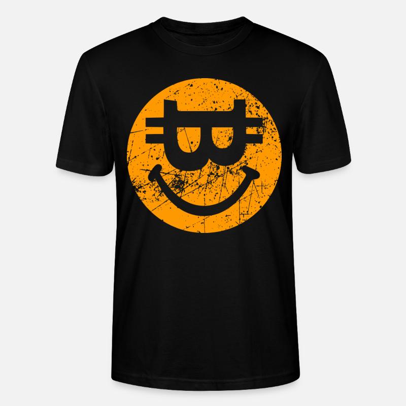 Bitcoin Smile Blockchain devise - T-shirt bio CRAFTER Stanley Stella Unisexe - noir