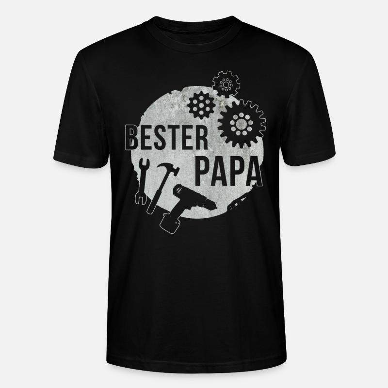 Bester papa - Stanley/Stella Unisex Bio-T-Shirt CRAFTER - Schwarz