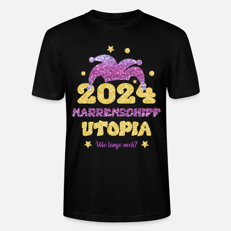 Narrenschiff Utopia 2024 - Stanley/Stella Unisex Bio-T-Shirt CRAFTER - Schwarz