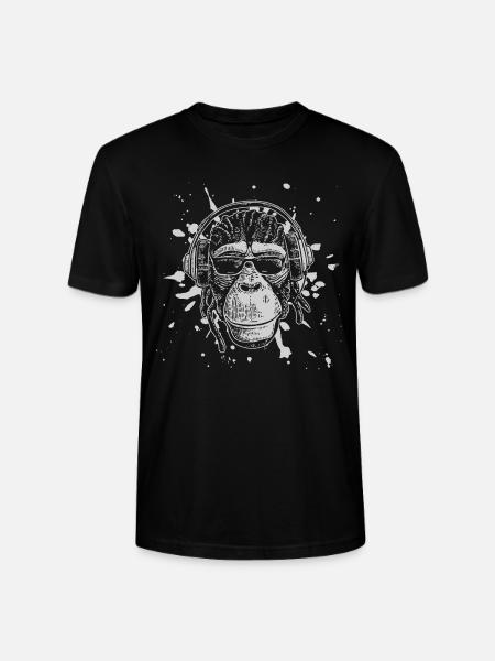 Monkey Chimpanzee - Stanley/Stella CRAFTER Unisex Organic T-Shirt - black