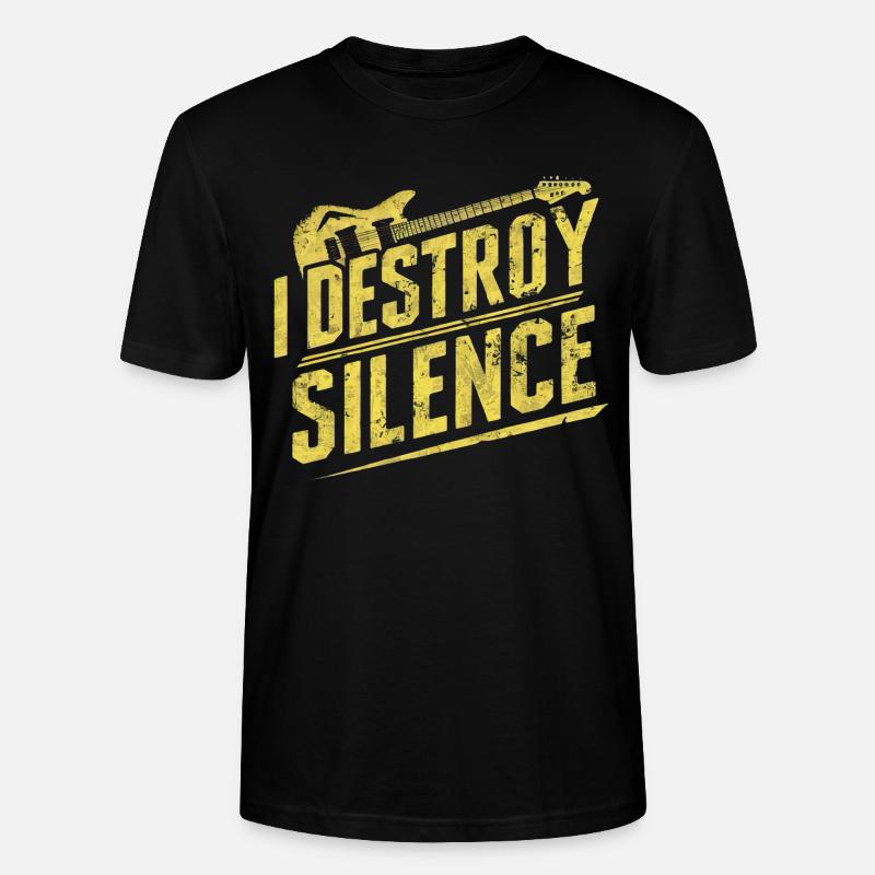 Je détruis le silence - T-shirt bio CRAFTER Stanley Stella Unisexe - noir