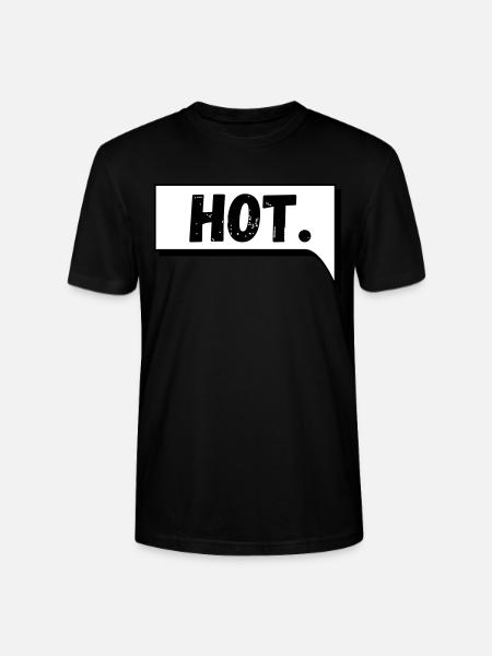 Comic Speech Bubble Hot - Stanley/Stella CRAFTER Unisex Organic T-Shirt - black