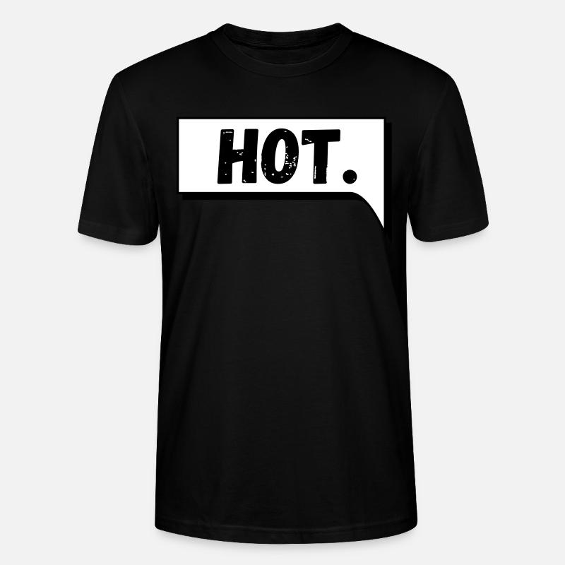 Comic Speech Bubble Hot - Stanley/Stella CRAFTER Unisex Organic T-Shirt - black