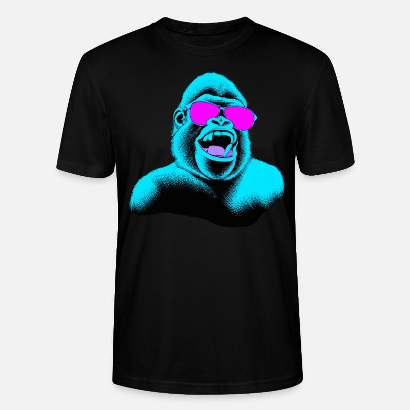 Mr. Cooler Affe - Stanley/Stella Unisex Bio-T-Shirt CRAFTER - Schwarz