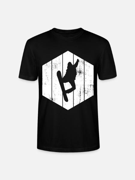 Snowboarder Drawing - Stanley/Stella CRAFTER Unisex Organic T-Shirt - black