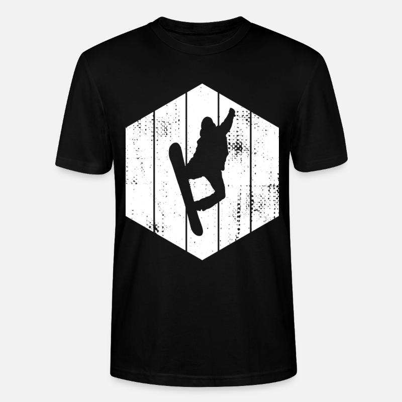 Dessin de snowboarder - T-shirt bio CRAFTER Stanley Stella Unisexe - noir