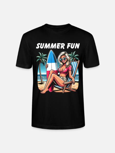 Summer Beach Haute Couture - Stanley/Stella CRAFTER Unisex Organic T-Shirt - black