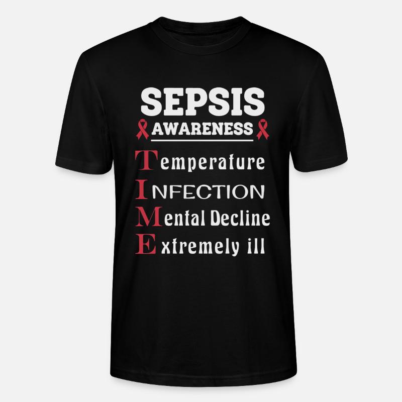 Sepsis Aufklärung T.I.M.E. Leitfaden - Stanley/Stella Unisex Bio-T-Shirt CRAFTER - Schwarz