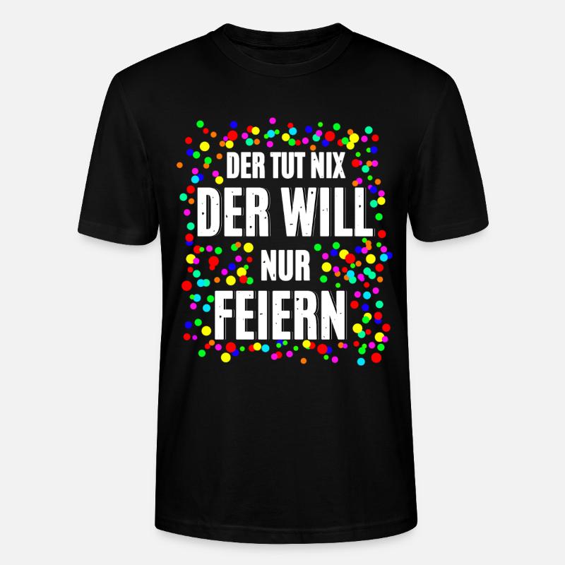 Der Will Feiern - Stanley/Stella Unisex Bio-T-Shirt CRAFTER - Schwarz