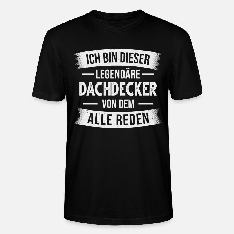 Dachdecker Handwerker Zimmermann - Stanley/Stella Unisex Bio-T-Shirt CRAFTER - Schwarz