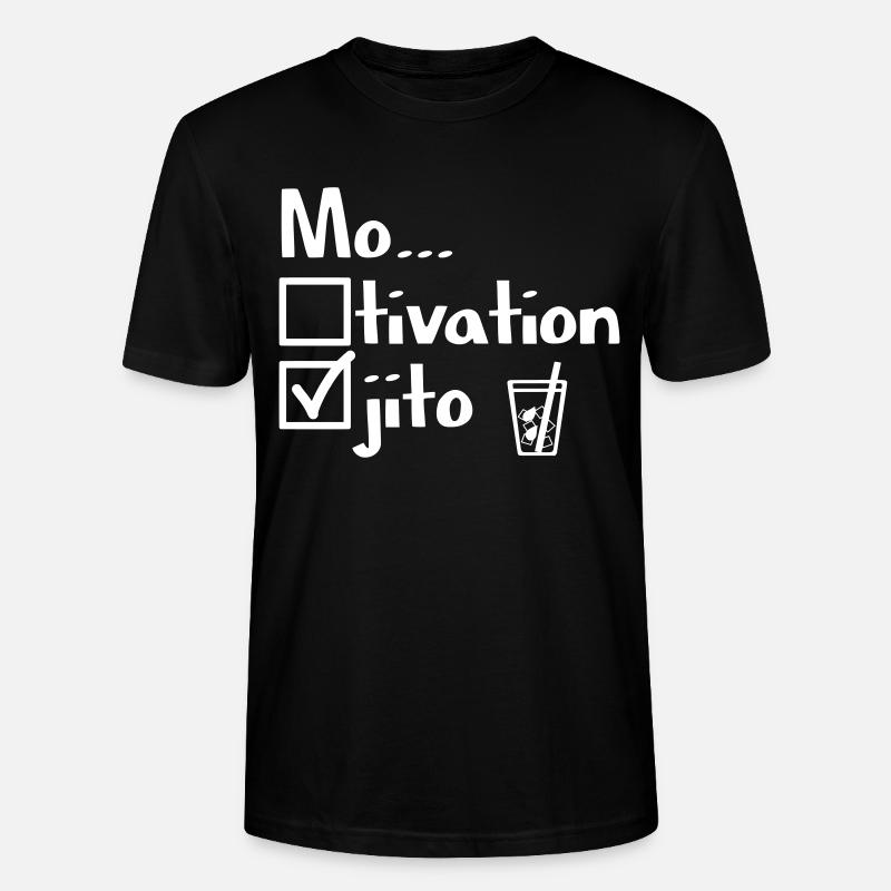 Motivation oder Mojito? - Stanley/Stella Unisex Bio-T-Shirt CRAFTER - Schwarz