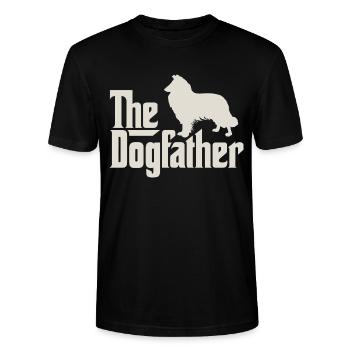 Le Dogfather - Collie, Collie - T-shirt bio CRAFTER Stanley Stella Unisexe - noir - Devant - Alina (178cm) & Michal (187cm)