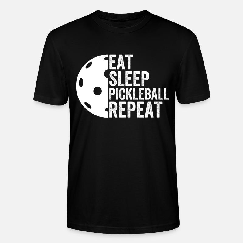 Eat Sleep Pickleball Repeat - Stanley/Stella Unisex Bio-T-Shirt CRAFTER - Schwarz
