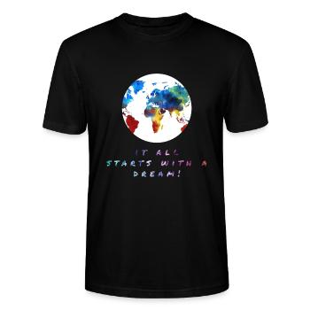 Le tour du monde! , Le tour du monde! - T-shirt bio CRAFTER Stanley Stella Unisexe - noir - Devant - Alina (178cm) & Michal (187cm)