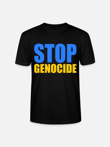 Stop genocide - Stanley/Stella CRAFTER Unisex Organic T-Shirt - black