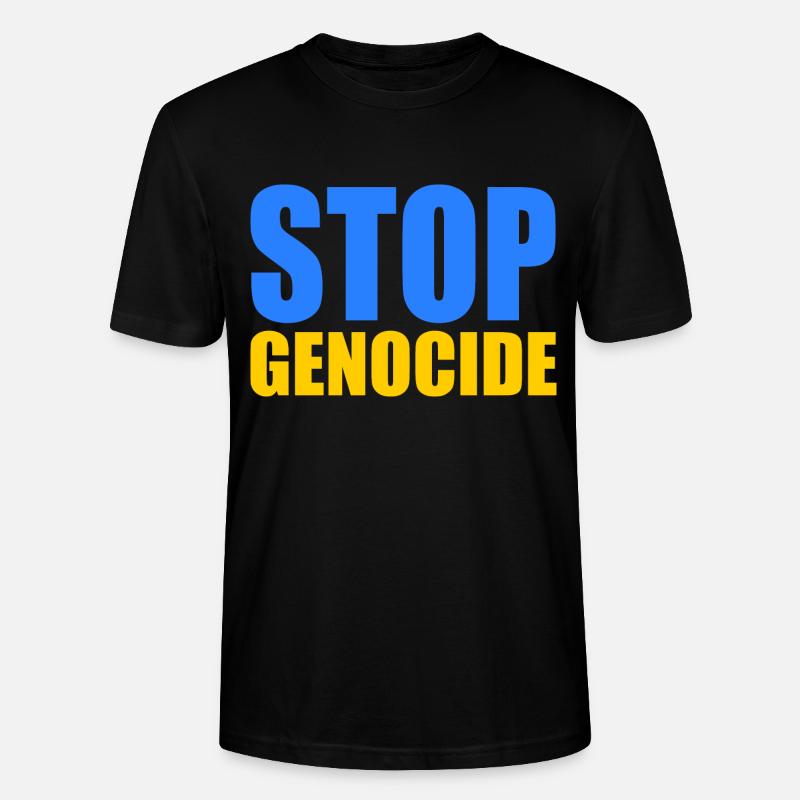 Stop genocide - Stanley/Stella Unisex Bio-T-Shirt CRAFTER - Schwarz