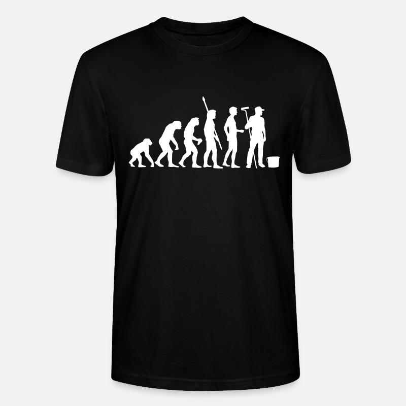 evolution_maler_b - T-shirt bio CRAFTER Stanley Stella Unisexe - noir