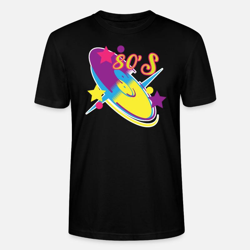 80's Disc - Stanley/Stella Unisex Bio-T-Shirt CRAFTER - Schwarz