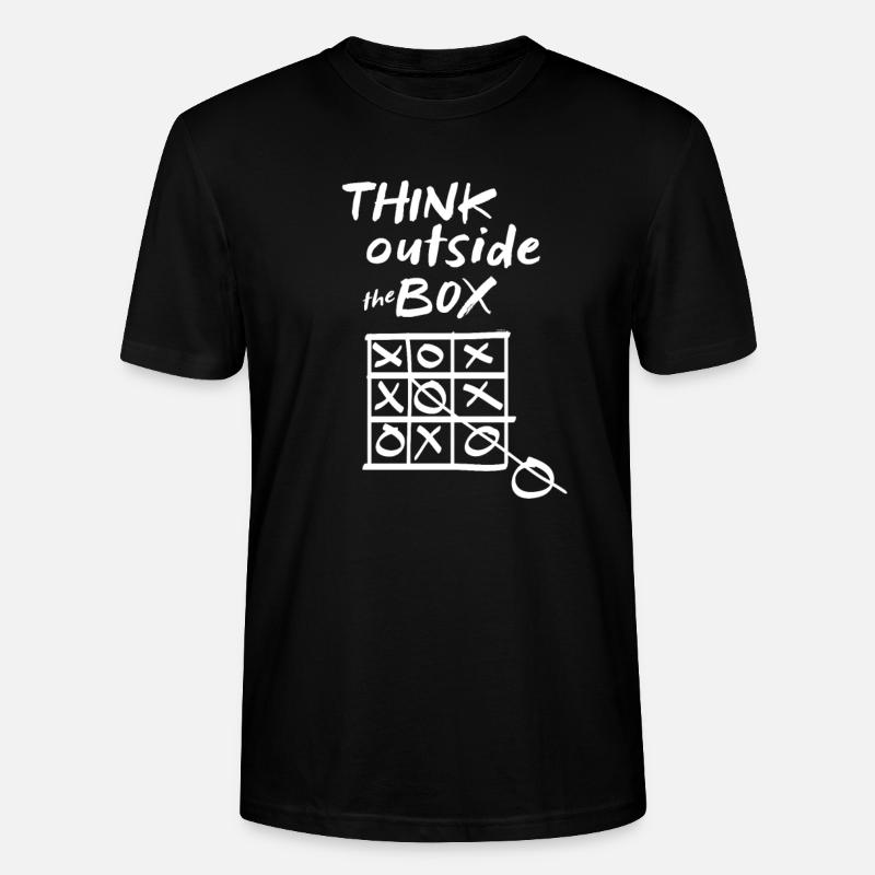 Tic-Tac-Toe-Think Outside The Box - Stanley/Stella CRAFTER Unisex Organic T-Shirt - black