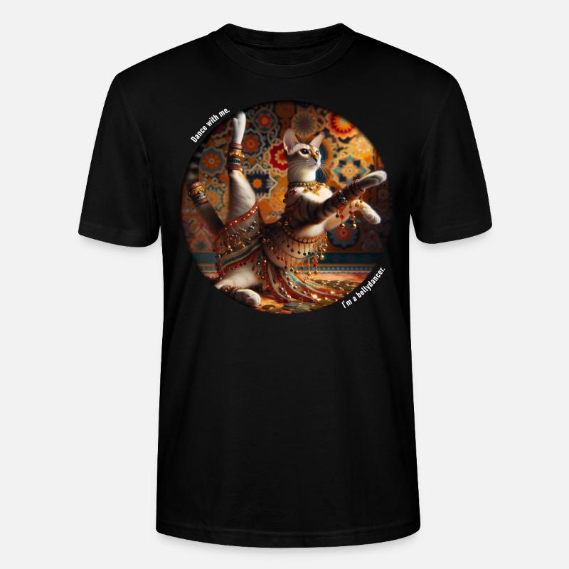 Bauchtanz-Katze - Stanley/Stella Unisex Bio-T-Shirt CRAFTER - Schwarz