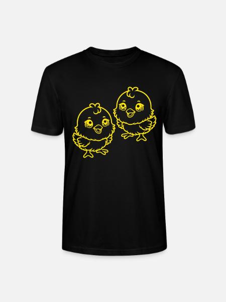 Påske kylling barn barn retro vintage - Stanley/Stella CRAFTER unisex økologisk T-skjorte - svart